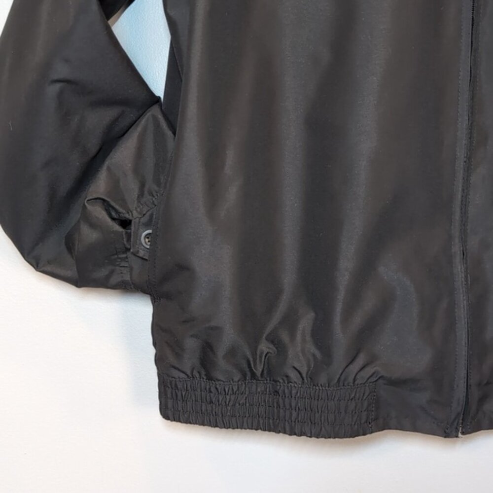 💠Chaps Harrington Jacket Black Full Zip Plaid Lined Mens Medium Lightweight - Picture 4 of 12